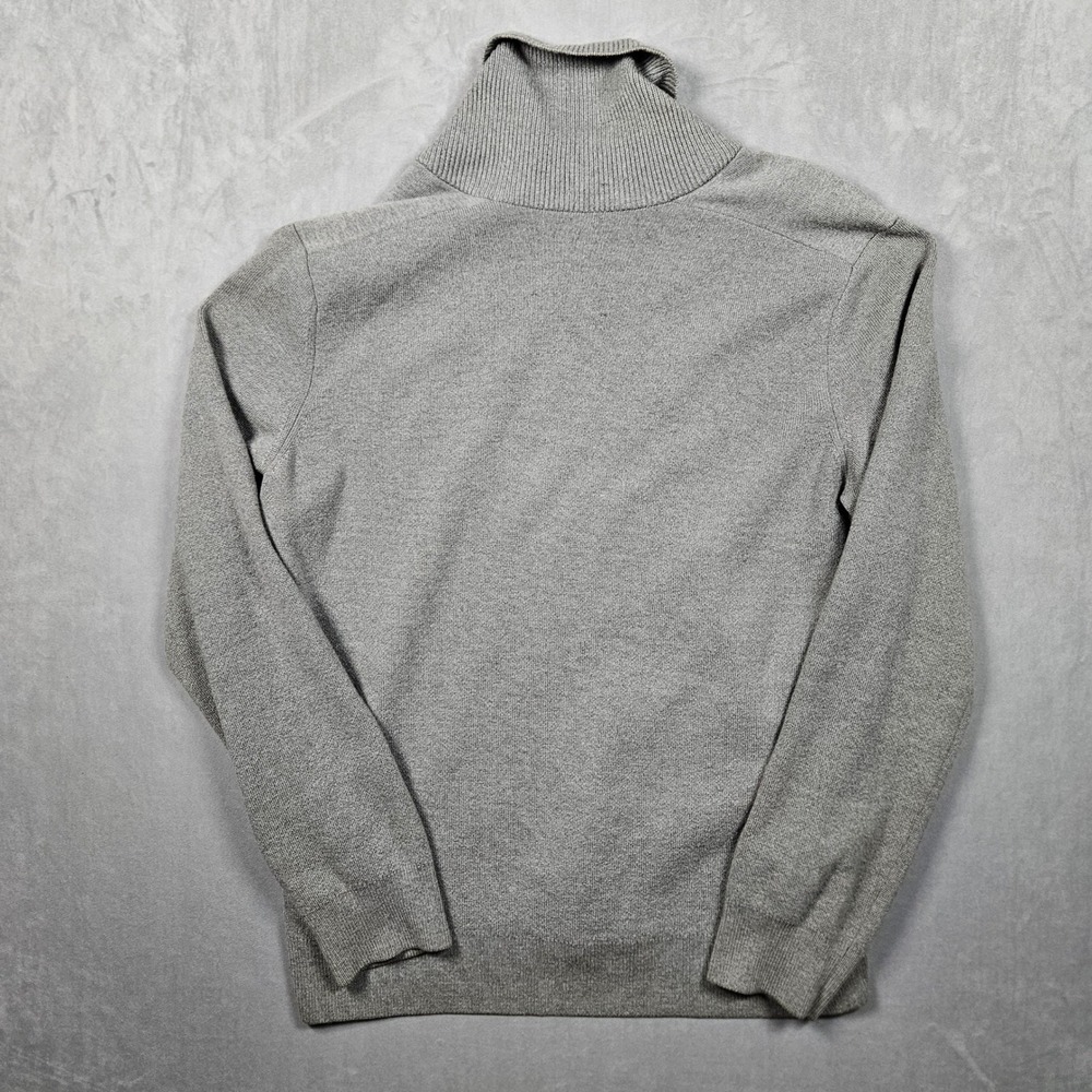 Theory Shawl Collar Sweater Mens XL Gray 100% Merino Wool Knit Pullover - Picture 2 of 10